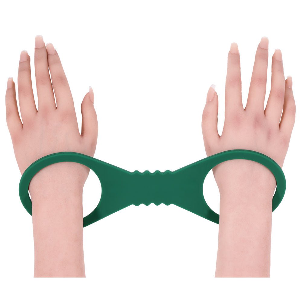Sex & Mischief Indica Large Silicone Cuffs - Green Large Restraints - silkandsin