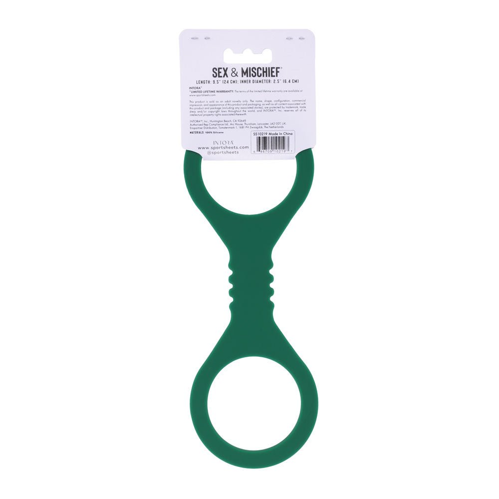 Sex & Mischief Indica Small Silicone Cuffs - Green Small Restraints - silkandsin
