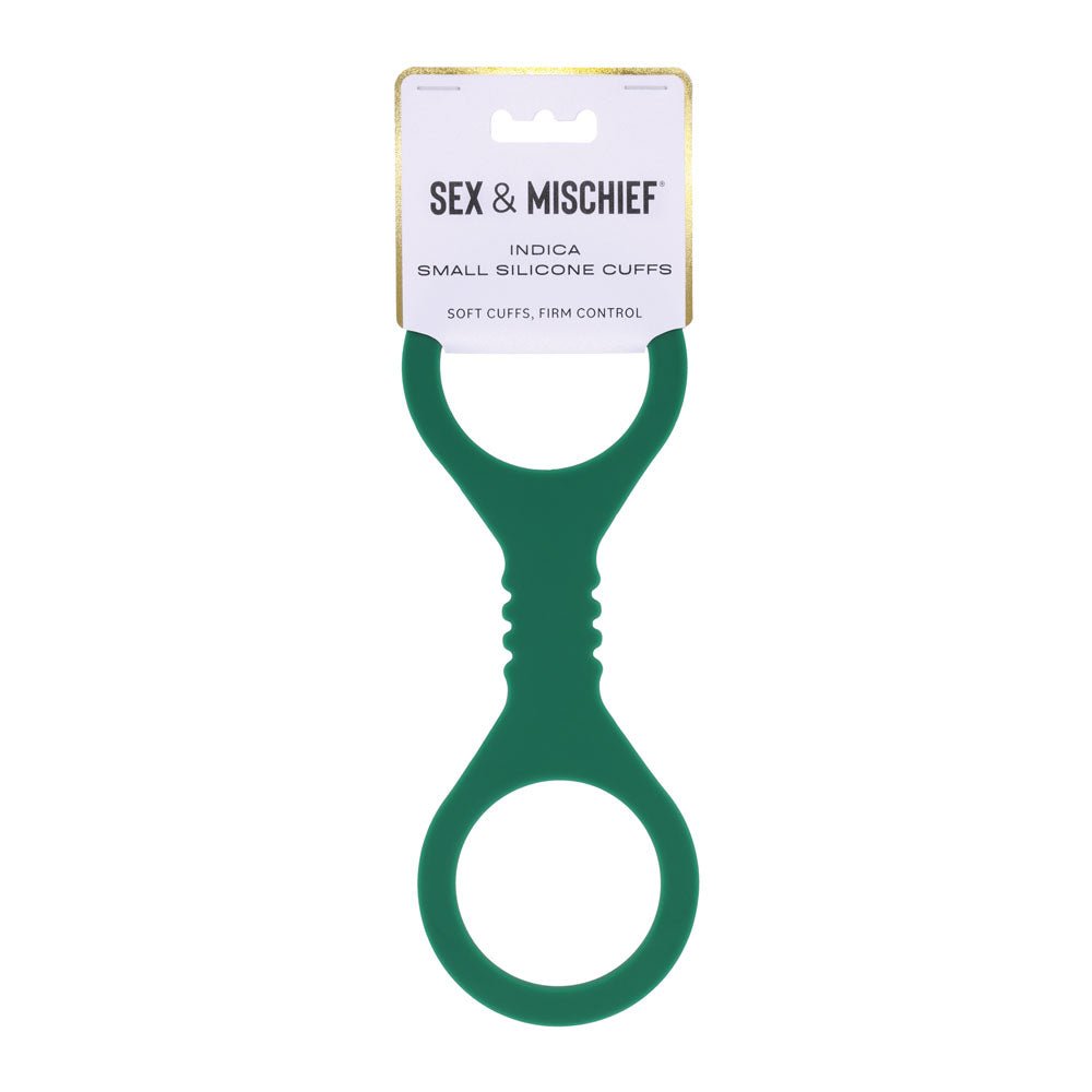 Sex & Mischief Indica Small Silicone Cuffs - Green Small Restraints - silkandsin