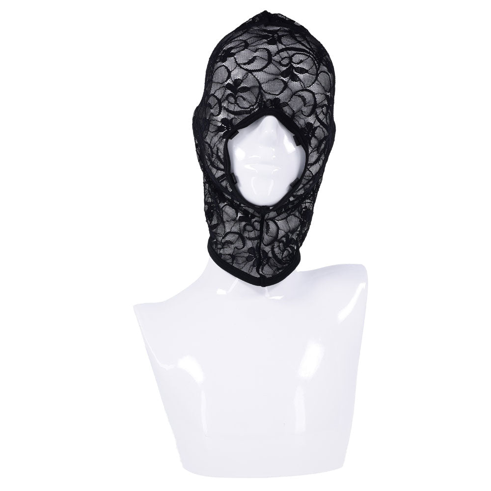 Sex & Mischief Lace Hush Hood - Black Hood - silkandsin