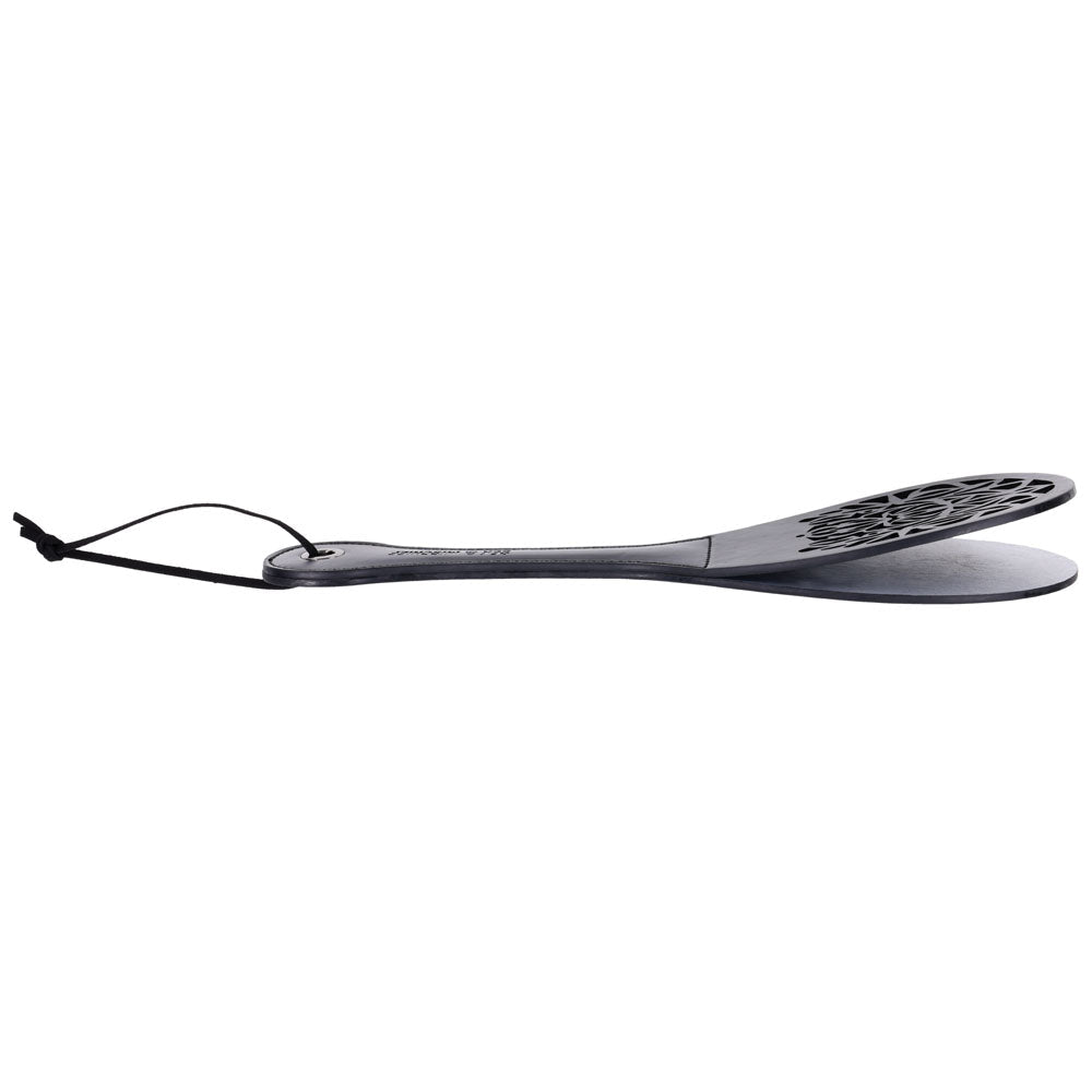 Sex & Mischief Lace Spanker - Black Spanking Paddle - silkandsin