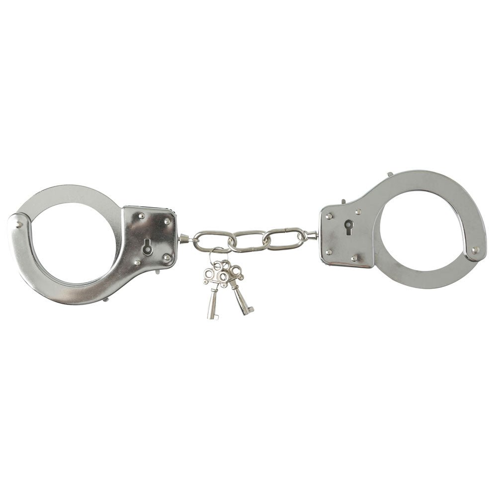 Sex & Mischief Metal Handcuffs - Metal Restraints - silkandsin