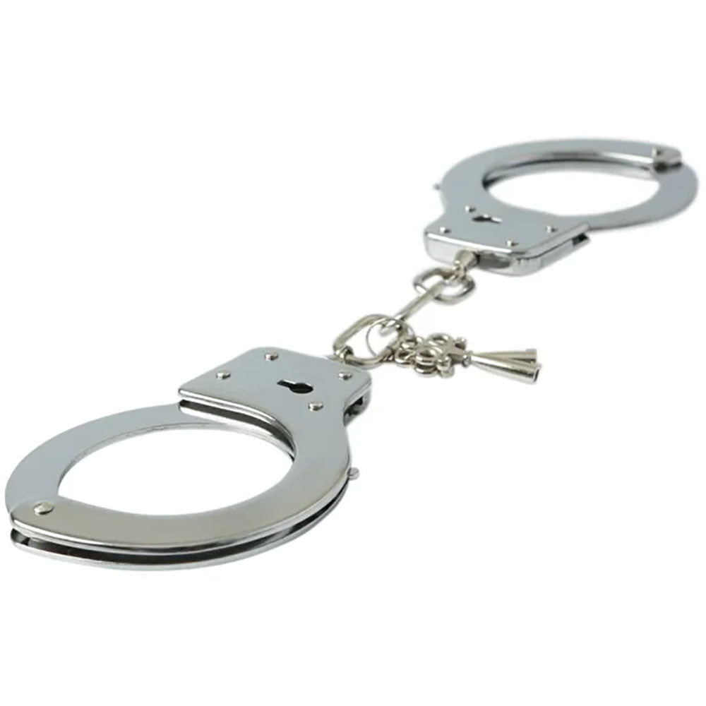 Sex & Mischief Metal Handcuffs - Metal Restraints - silkandsin