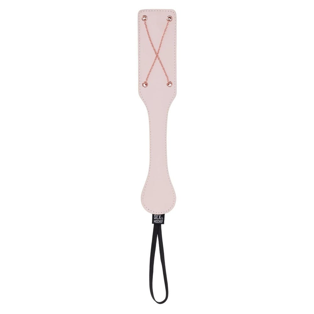 Sex & Mischief Peaches n CreaMe Chain Impressions Paddle - Peach Spanking Paddle - silkandsin
