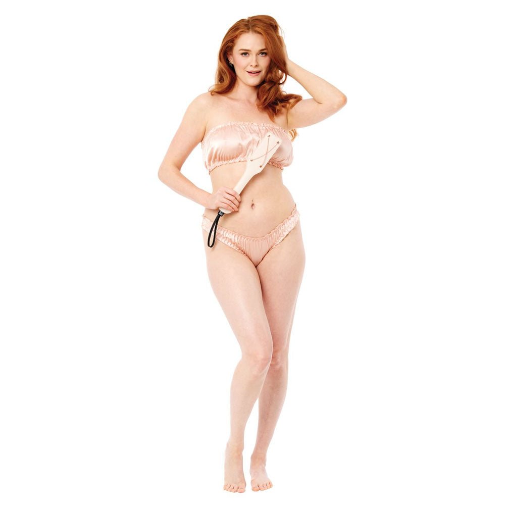 Sex & Mischief Peaches n CreaMe Chain Impressions Paddle - Peach Spanking Paddle - silkandsin