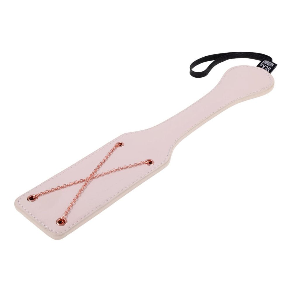 Sex & Mischief Peaches n CreaMe Chain Impressions Paddle - Peach Spanking Paddle - silkandsin