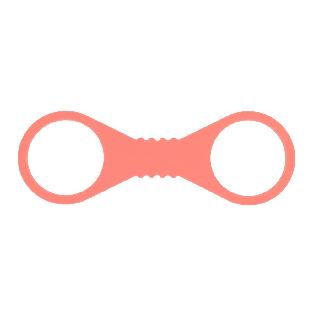 Sex & Mischief Peaches n CreaMe Large Silicone Cuffs - Peach Large Silicone Restraints - silkandsin