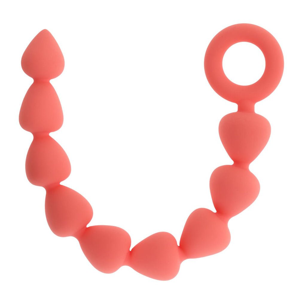 Sex & Mischief Peaches n CreaMe Silicone Anal Beads - Peach 23 cm Silicone Anal Beads - silkandsin