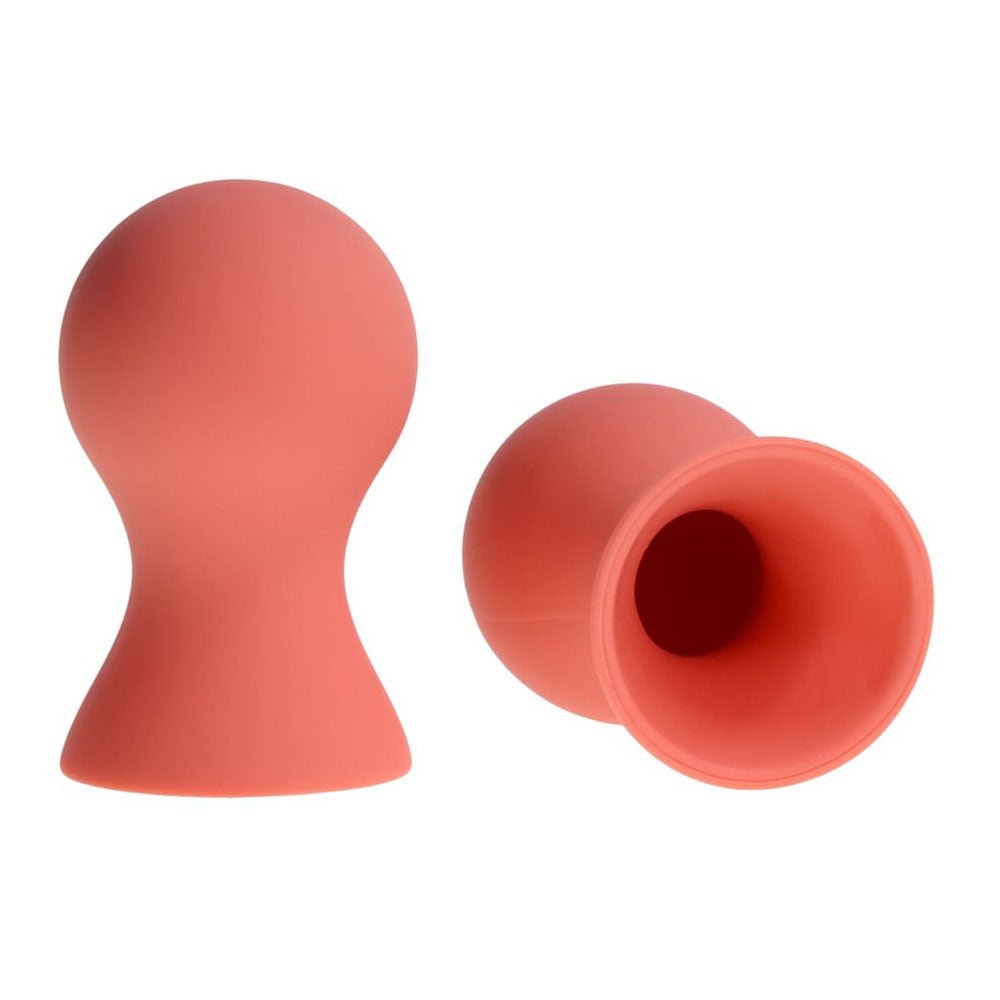 Sex & Mischief Peaches n CreaMe Silicone Nipple Suckers - Peach Nipple Suckers - Set of 2 - silkandsin