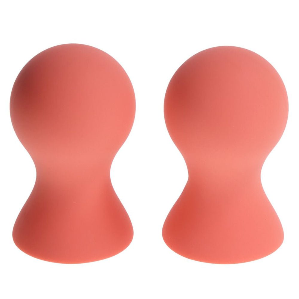 Sex & Mischief Peaches n CreaMe Silicone Nipple Suckers - Peach Nipple Suckers - Set of 2 - silkandsin