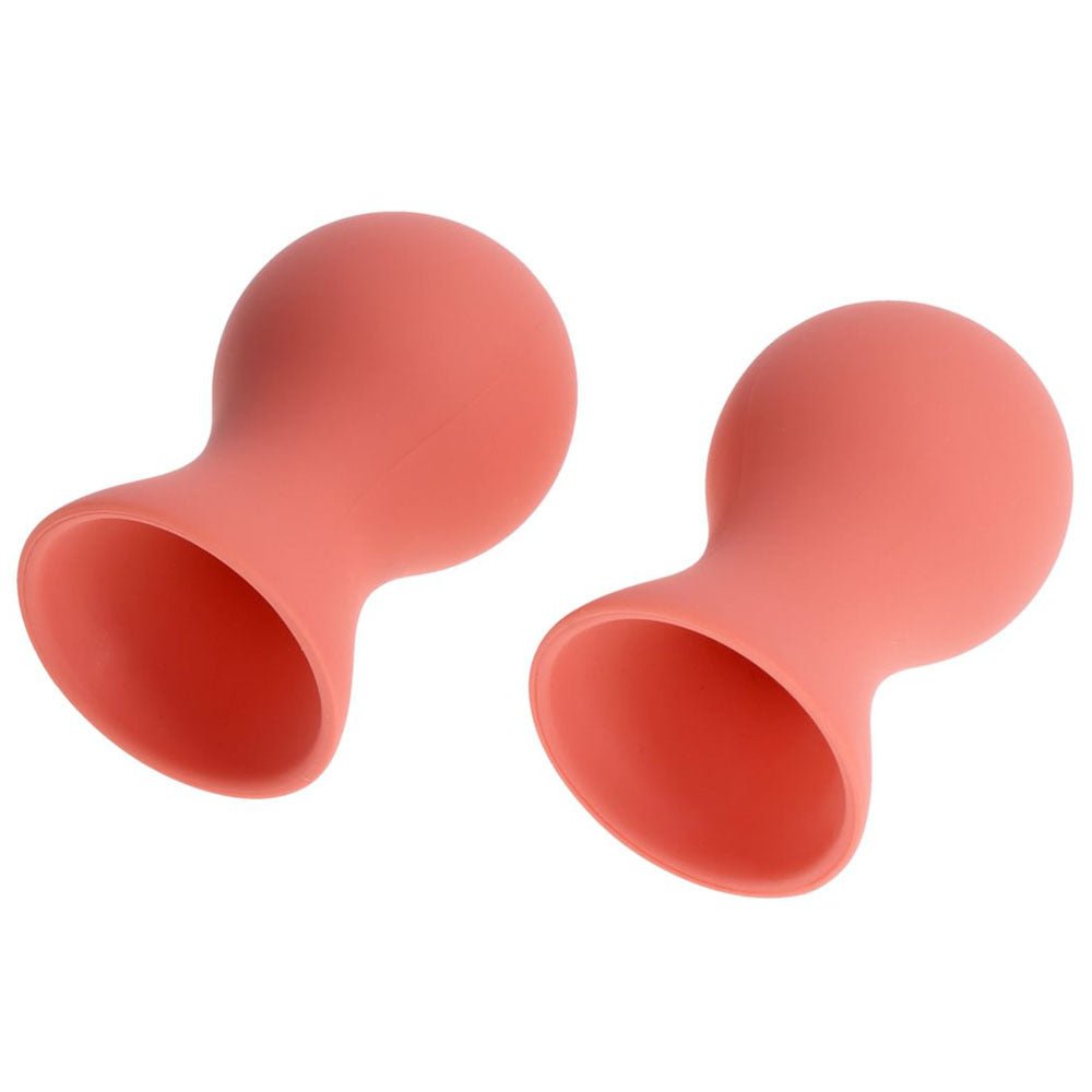 Sex & Mischief Peaches n CreaMe Silicone Nipple Suckers - Peach Nipple Suckers - Set of 2 - silkandsin