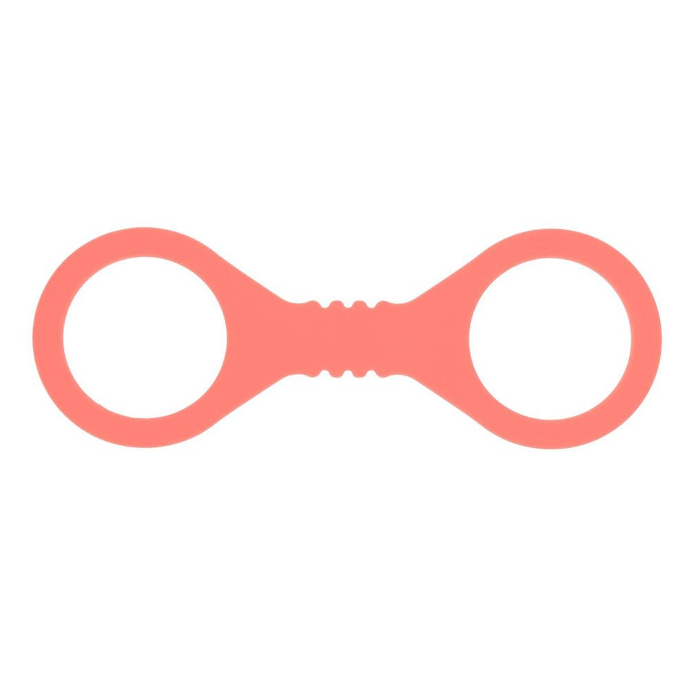 Sex & Mischief Peaches n CreaMe Small Silicone Cuffs - Peach Silicone Restraints - silkandsin