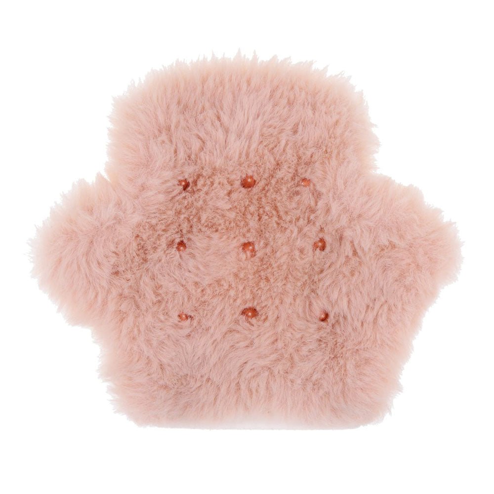 Sex & Mischief Peaches n CreaMe Spiked Sensory Glove - Peach Furry Glove with Metal Spikes - silkandsin