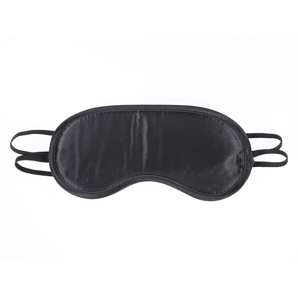 Sex & Mischief Satin Blindfold Black - Black Blindfold - silkandsin