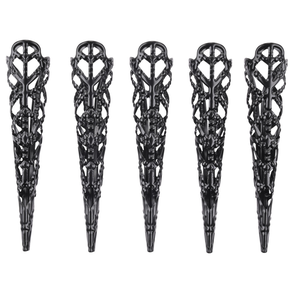 Sex & Mischief Sensory Fingertips - Black - Black - Set of 5 - silkandsin