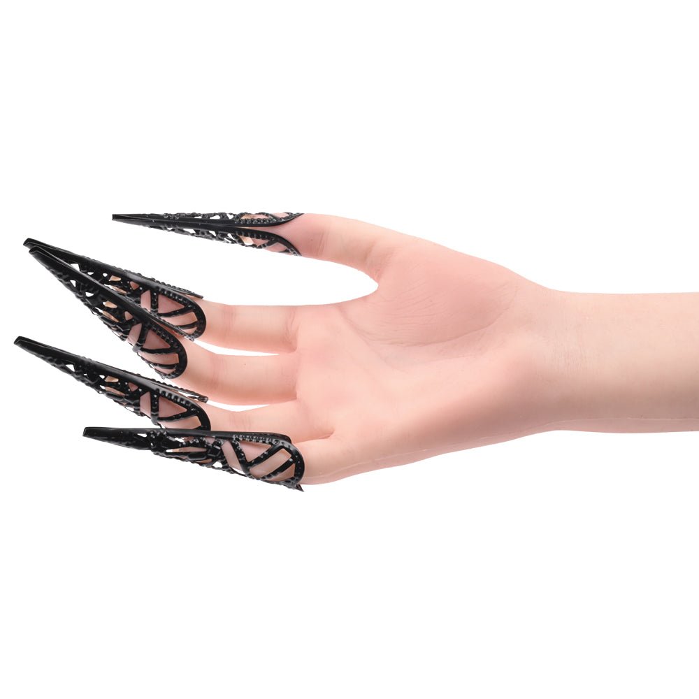 Sex & Mischief Sensory Fingertips - Black - Black - Set of 5 - silkandsin