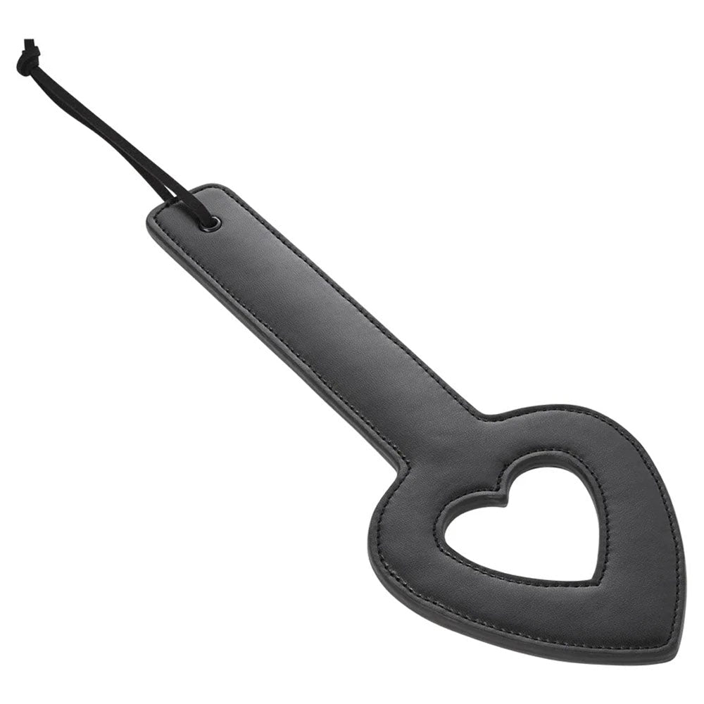 Sex & Mischief Shadow Heart Paddle - Black Paddle - silkandsin