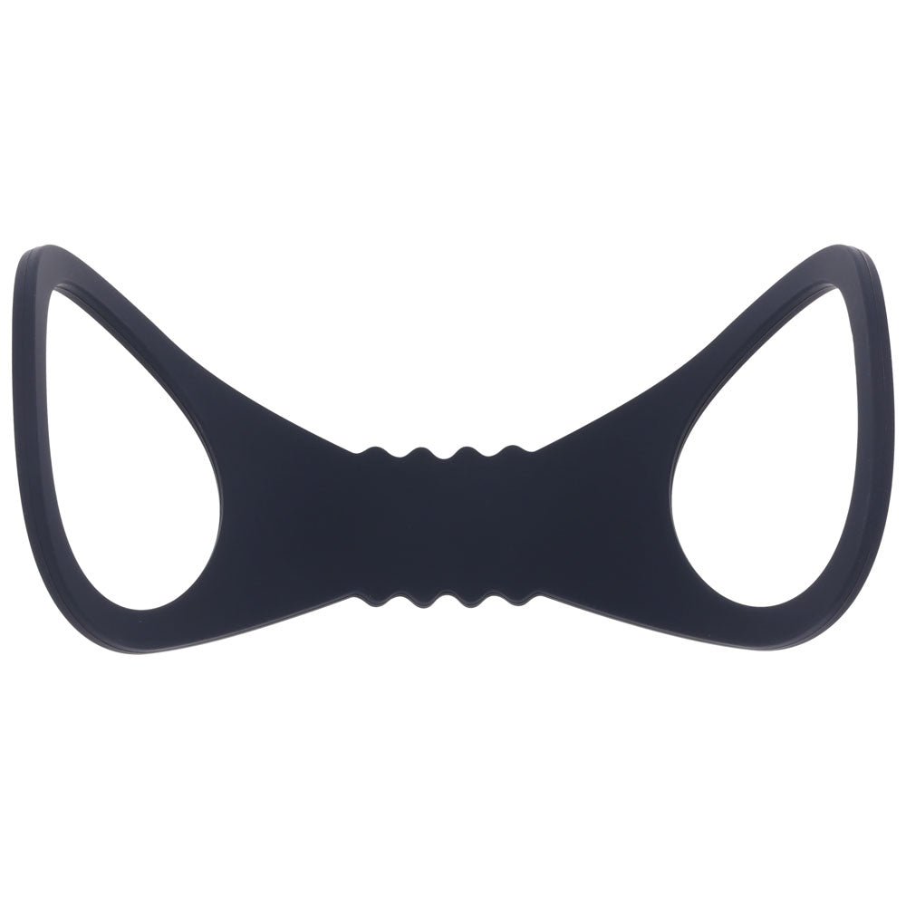 Sex & Mischief Shadow Large Silicone Cuffs - Black Large Restraints - silkandsin