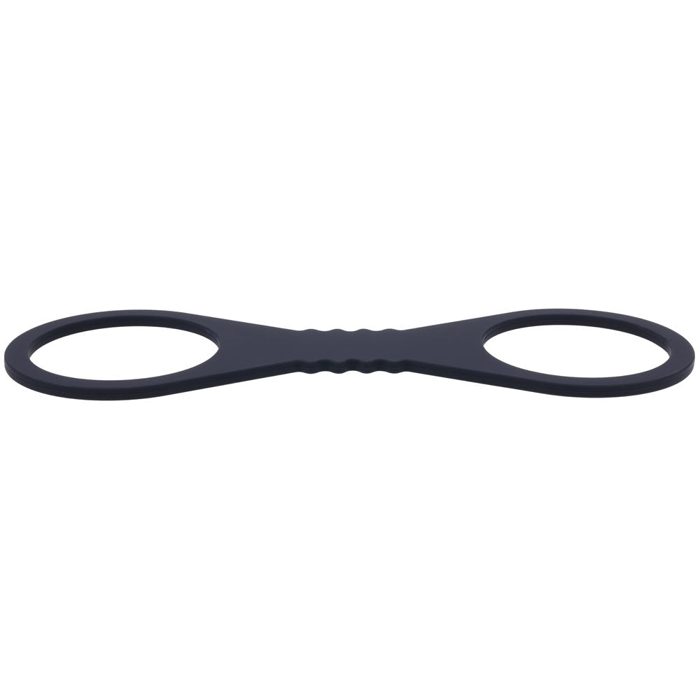 Sex & Mischief Shadow Large Silicone Cuffs - Black Large Restraints - silkandsin