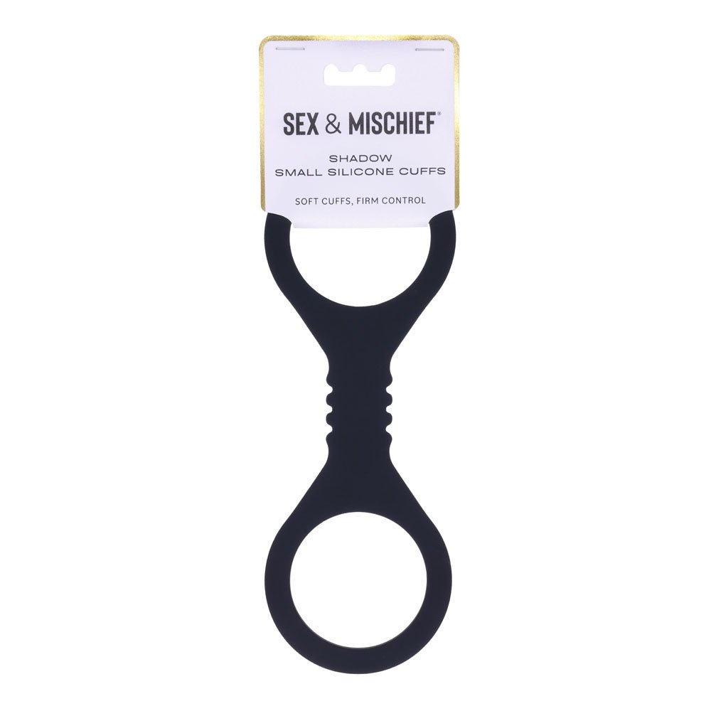 Sex & Mischief Shadow Small Silicone Cuffs - Black Small Restraints - silkandsin