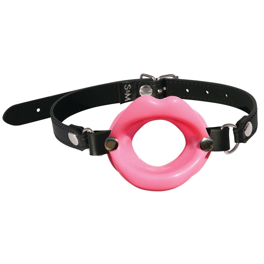 Sex & Mischief Silicone Lips Mouth Gag - Pink - Pink Mouth Restraint - silkandsin