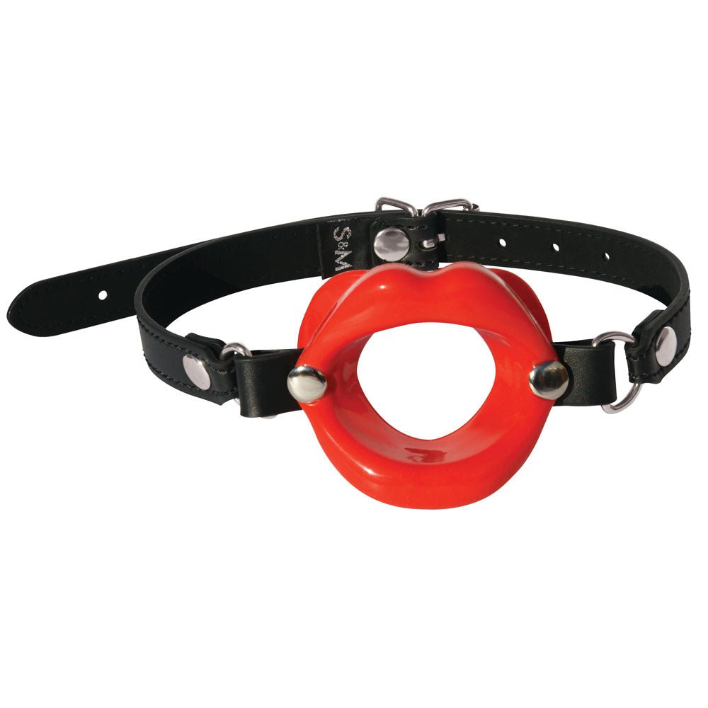 Sex & Mischief Silicone Lips Mouth Gag - Red - Red Mouth Restraint - silkandsin