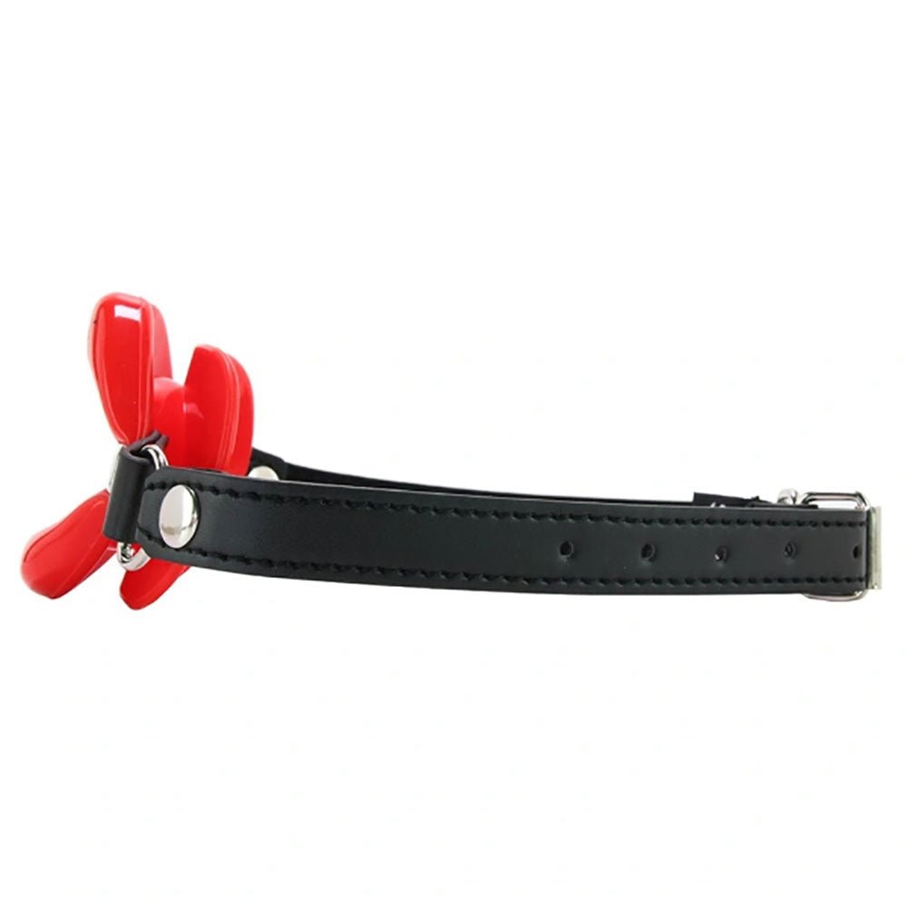 Sex & Mischief Silicone Lips Mouth Gag - Red - Red Mouth Restraint - silkandsin