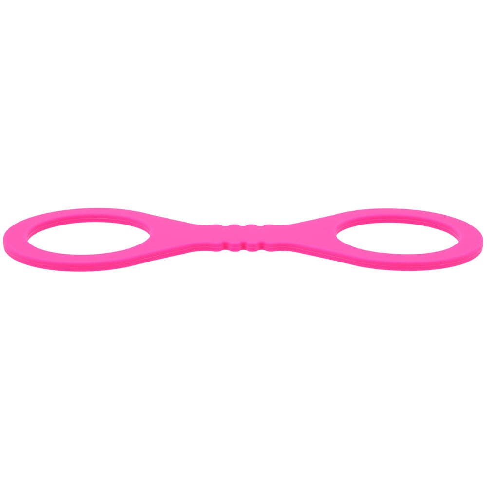 Sex & Mischief Small Hot Pink Silicone Cuffs - Hot Pink Small Restraints - silkandsin