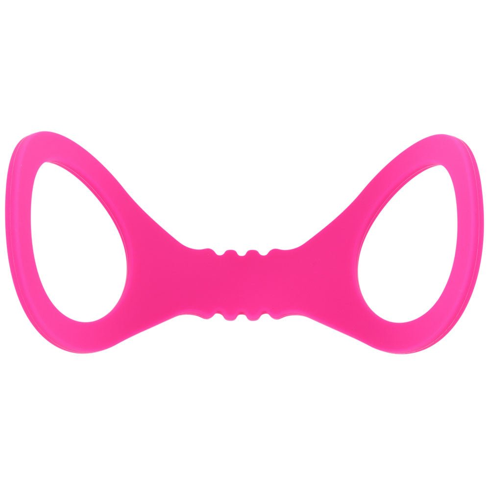 Sex & Mischief Small Hot Pink Silicone Cuffs - Hot Pink Small Restraints - silkandsin
