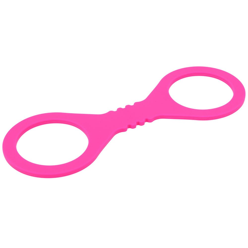 Sex & Mischief Small Hot Pink Silicone Cuffs - Hot Pink Small Restraints - silkandsin