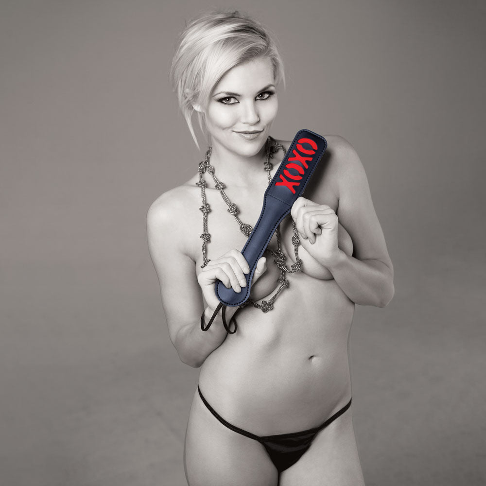 Sex & Mischief XOXO Paddle - Black - Black Paddle - Silk and Sin