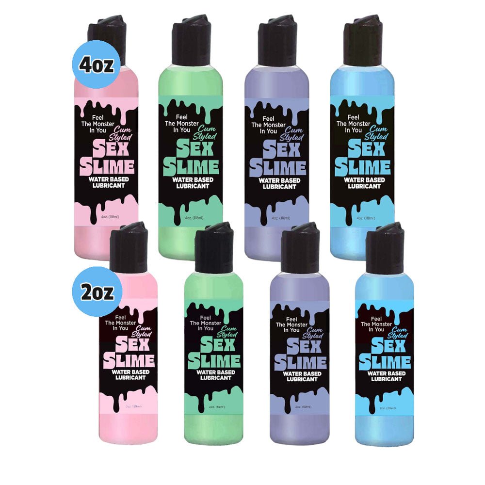 Sex Slime Cum Style Creature Lube - Purple 60 ml - Purple Cum Style Water Based Lubricant - 60 ml Bottle - Silk and Sin