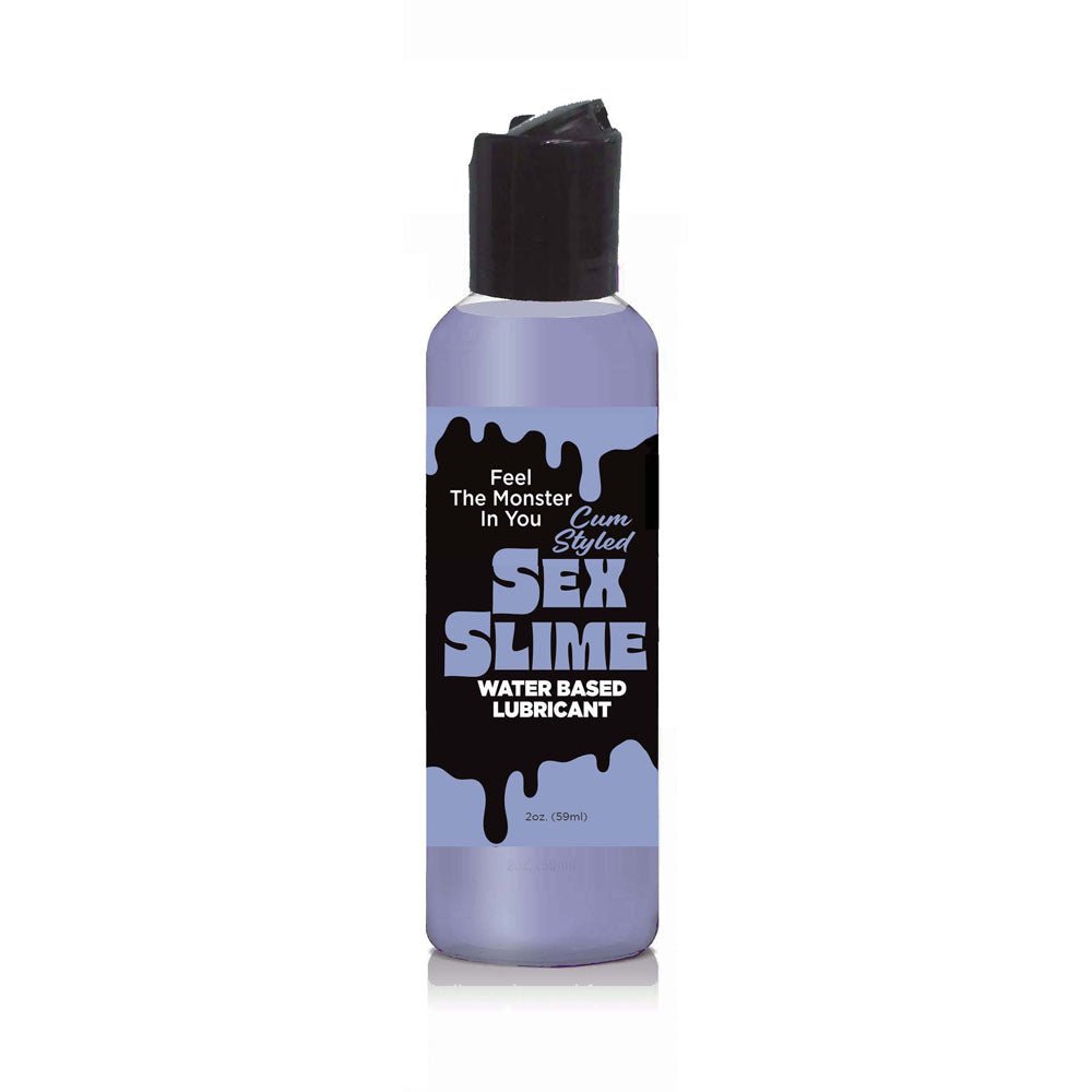 Sex Slime Cum Style Creature Lube - Purple 60 ml - Purple Cum Style Water Based Lubricant - 60 ml Bottle - Silk and Sin