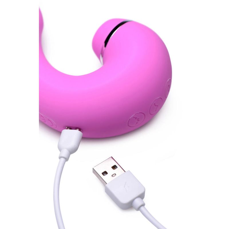 Shegasm 5 Star 10X Tapping G-Spot Vibe w Suction Pink - Silk and Sin