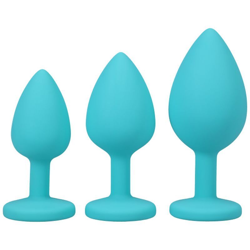 Silicone Anal Trainer Set 3 Pc Teal - Silk and Sin