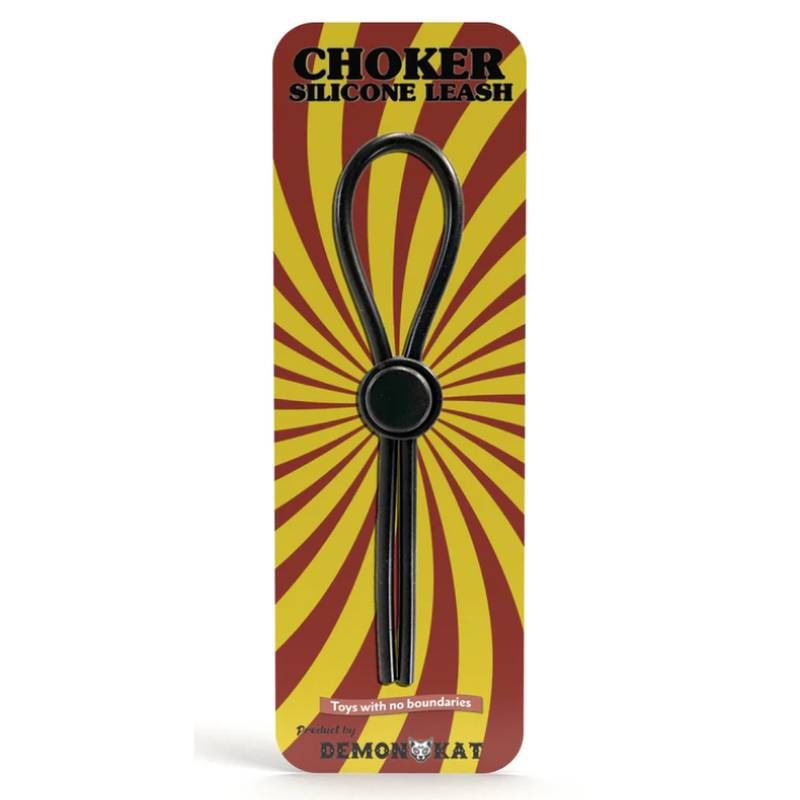 Silicone Choker Leash Black - Silk and Sin