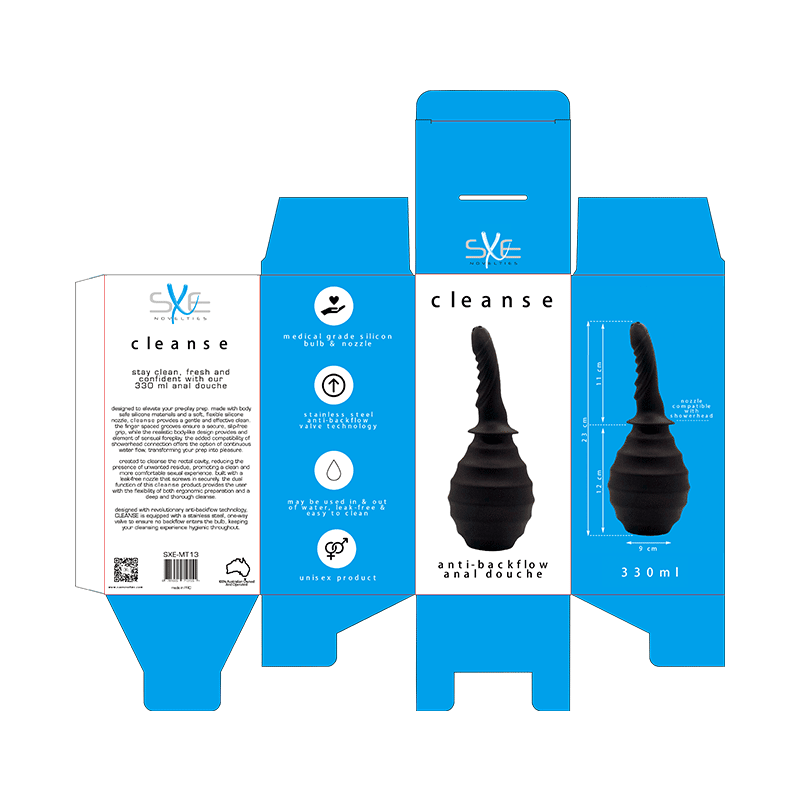 Silicone Ribbed Anti - Backflow Douche 310ml - silkandsin