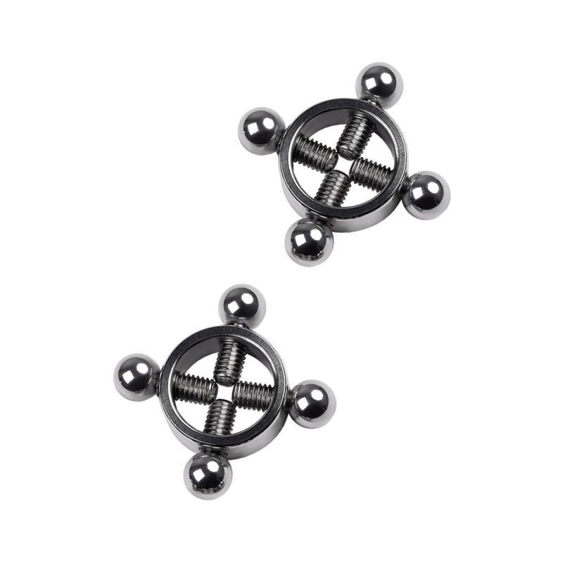 Silver Metal 2 Pc Nipple Clamps - Silk and Sin