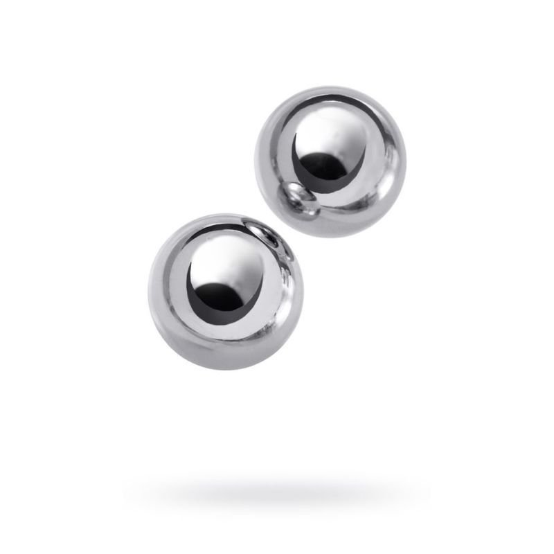 Silver Metal 2 Pc Vaginal Balls 2.5cm - Silk and Sin