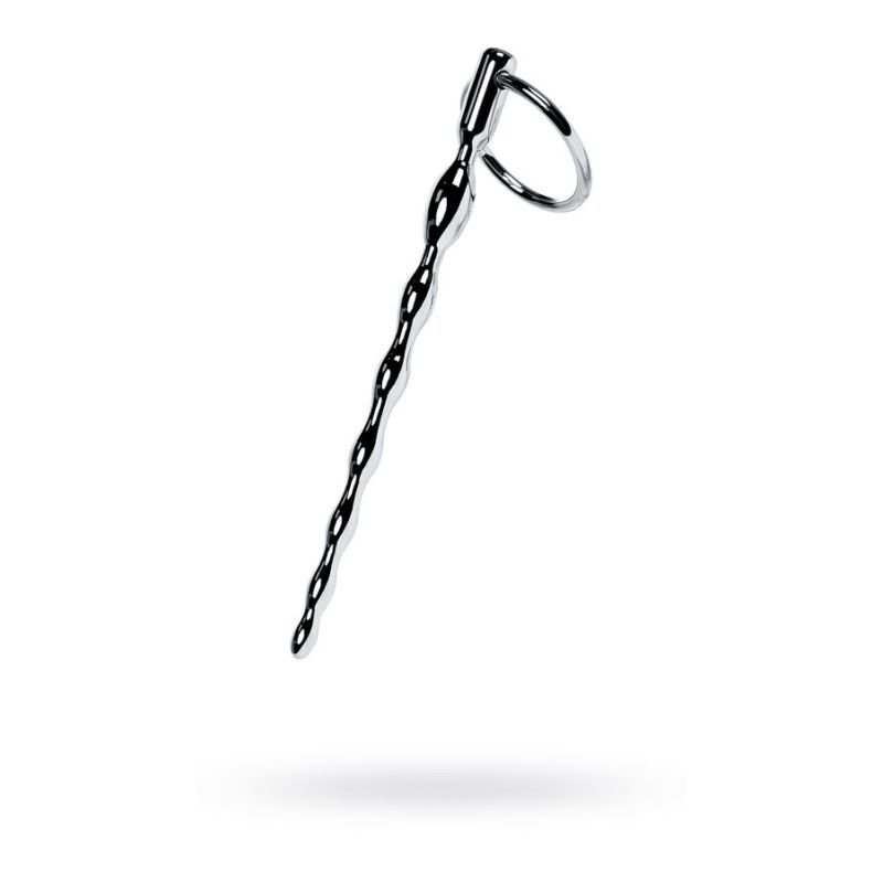 Silver Metal Braided Urethral Plug w Replaceable Ring - Silk and Sin