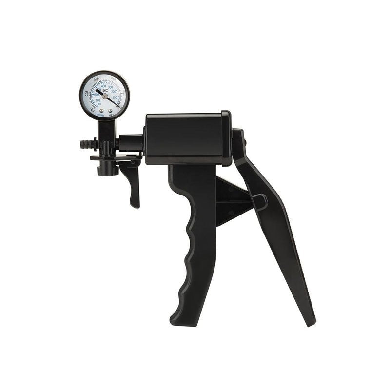 Size Up Ergonomic Trigger Penis Pump with Pressure Gauge - Clear Penis Pump - silkandsin