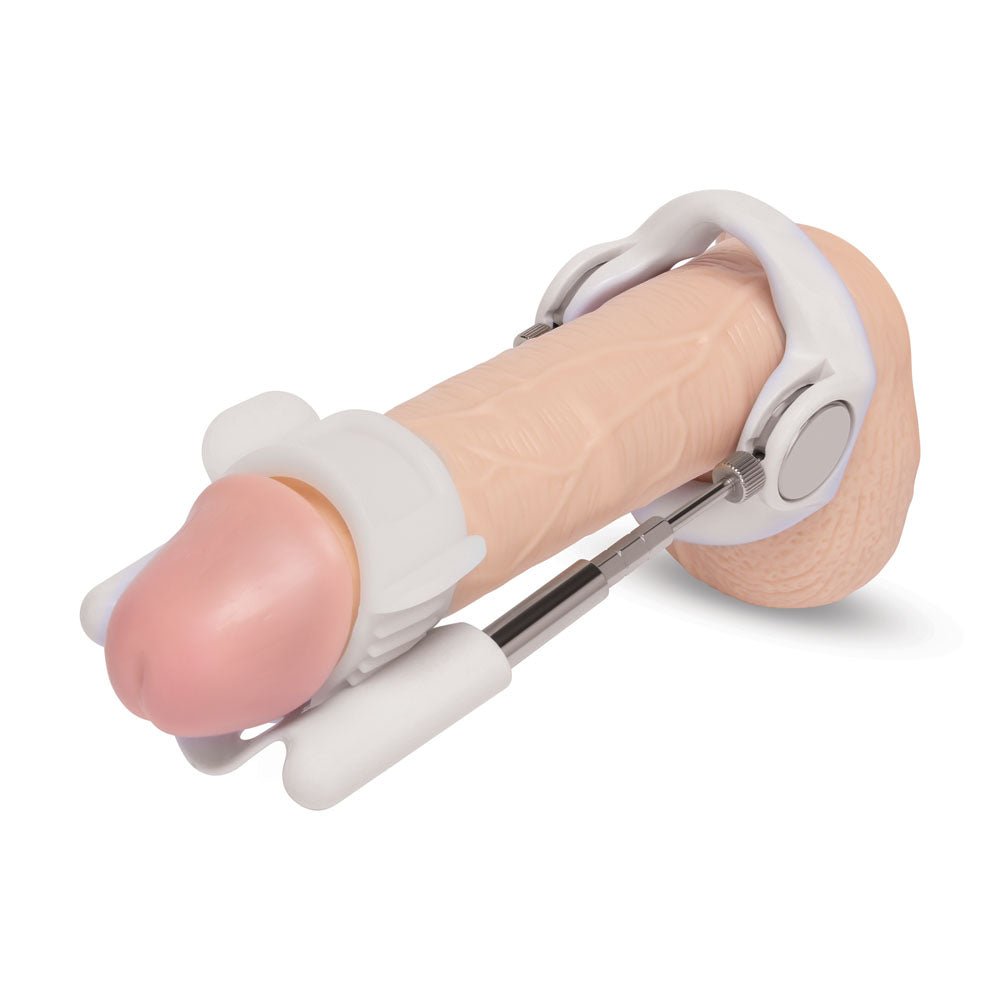 Size Up Penis Extender - White Penis Extender Kit - 10 Piece Set - silkandsin
