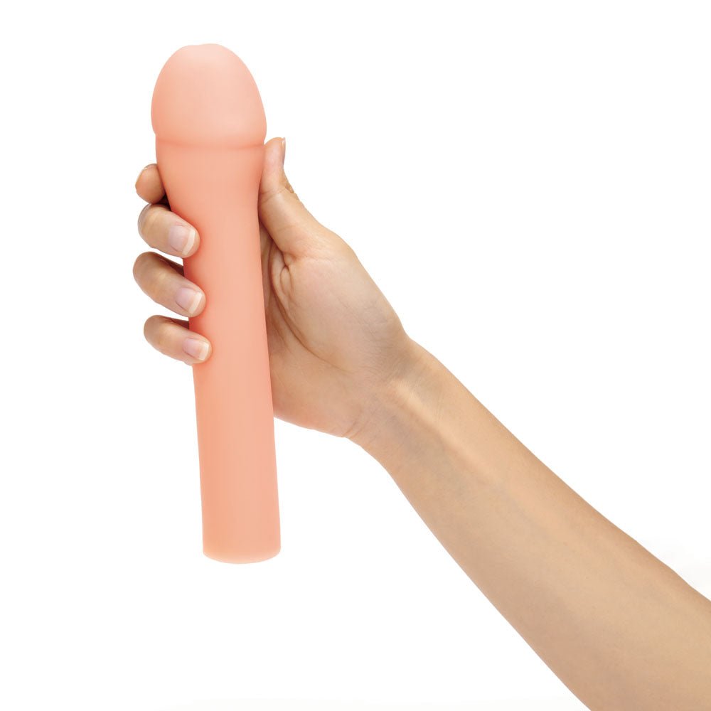 Size Up Realistic 3'' Penis Extender - Flesh 7.6 cm (3'') Penis Extension Sleeve - silkandsin