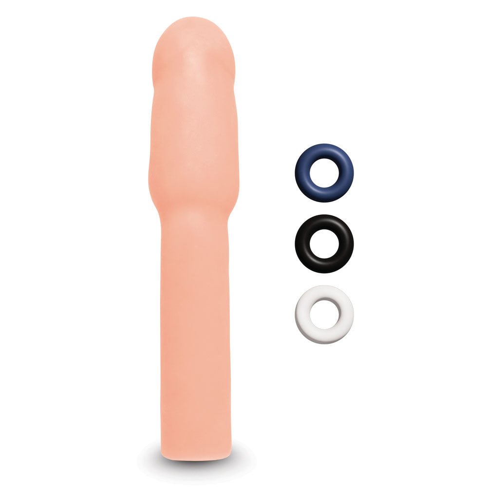 Size Up Realistic 4 Inch Penis Extender - Flesh 10.1 cm (4'') Penis Extension Sleeve - silkandsin
