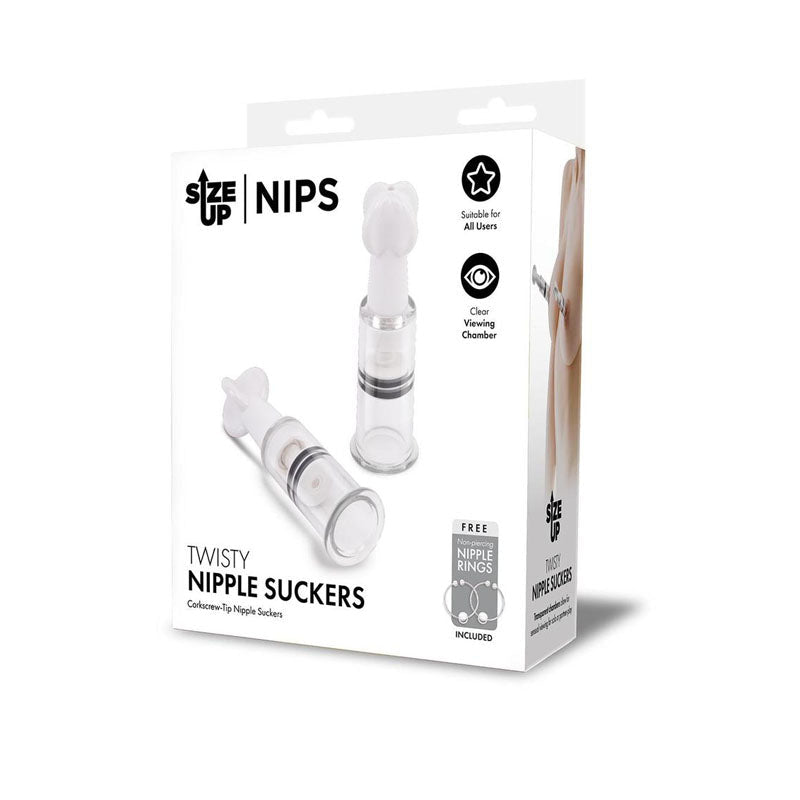 Size Up Twisty Nipple Suckers - Small - Set of 2 - silkandsin