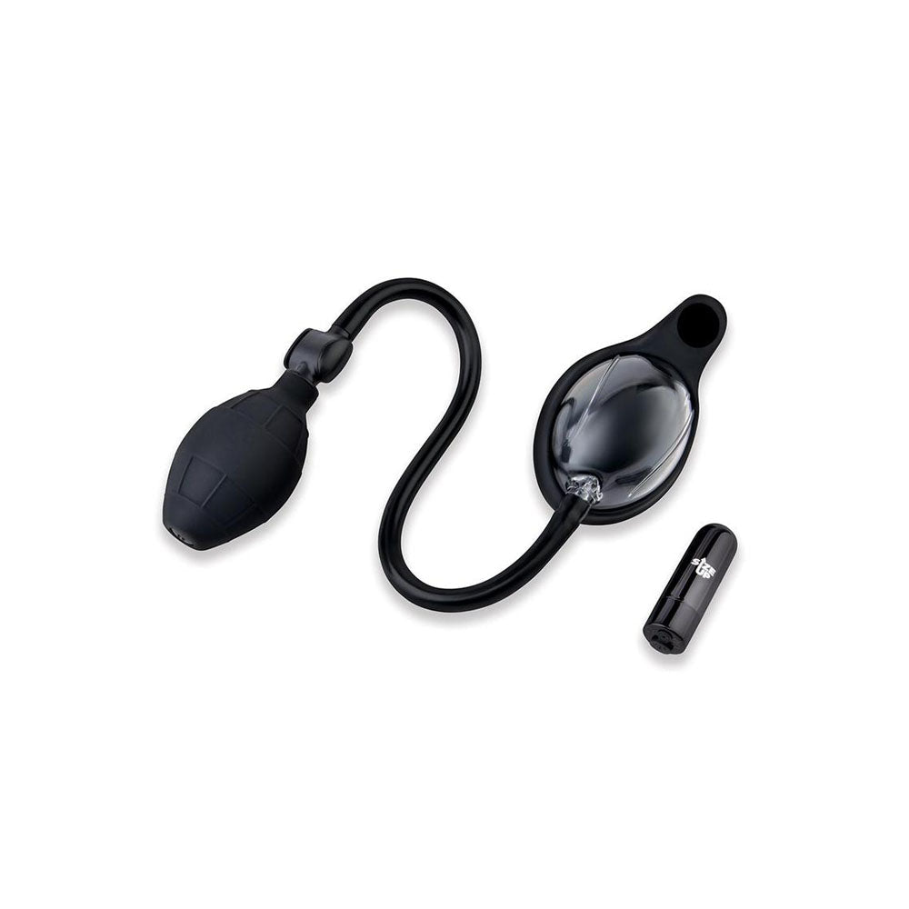 Size Up Vibrating Mini Pussy & Clitoral Pump - Clear USB Rechargeable Vibrating Vaginal and Clitoral Pump - silkandsin