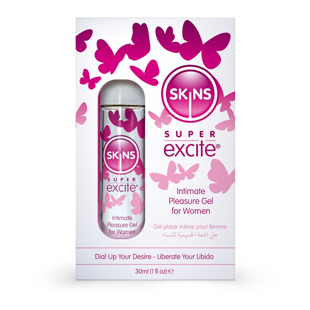 Skins Super Excite - Intimate Pleasure Gel for Women - 30 ml - silkandsin