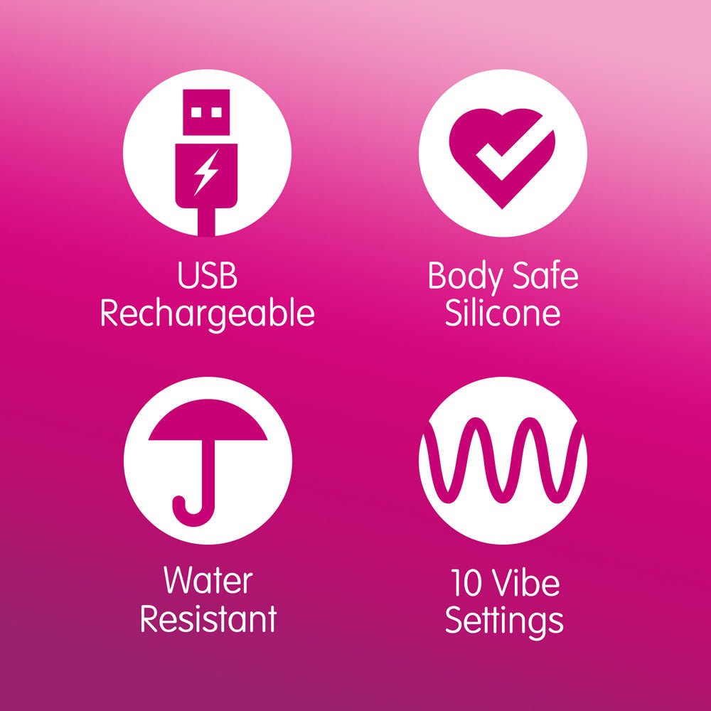 Skins Super Excite Rechargeable Pink Bullet - Pink USB Rechargeable Bullet - silkandsin