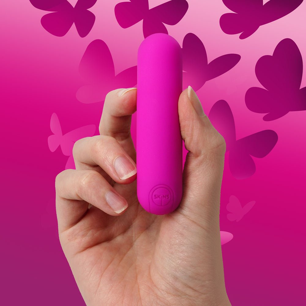 Skins Super Excite Rechargeable Pink Bullet - Pink USB Rechargeable Bullet - silkandsin