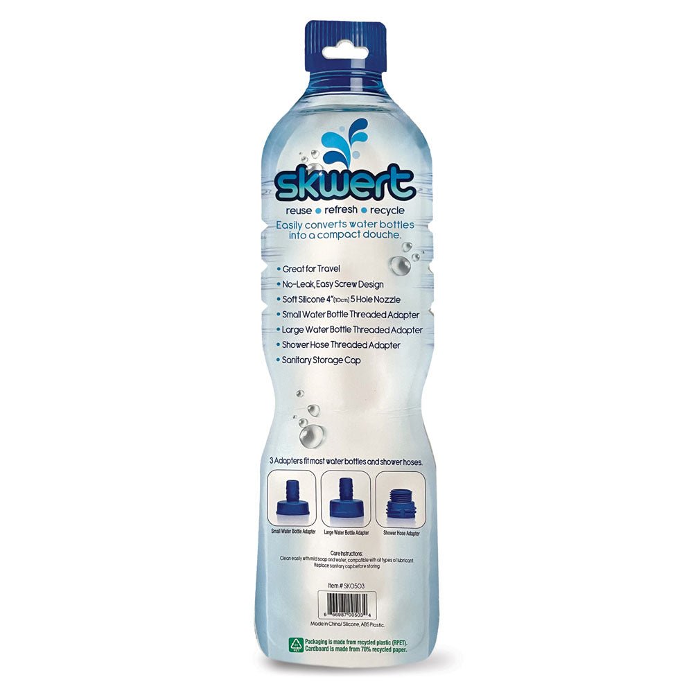 Skwert 5 Piece Water Bottle Douche Kit - 5 Piece Water Bottle Douche Adapter Kit - silkandsin